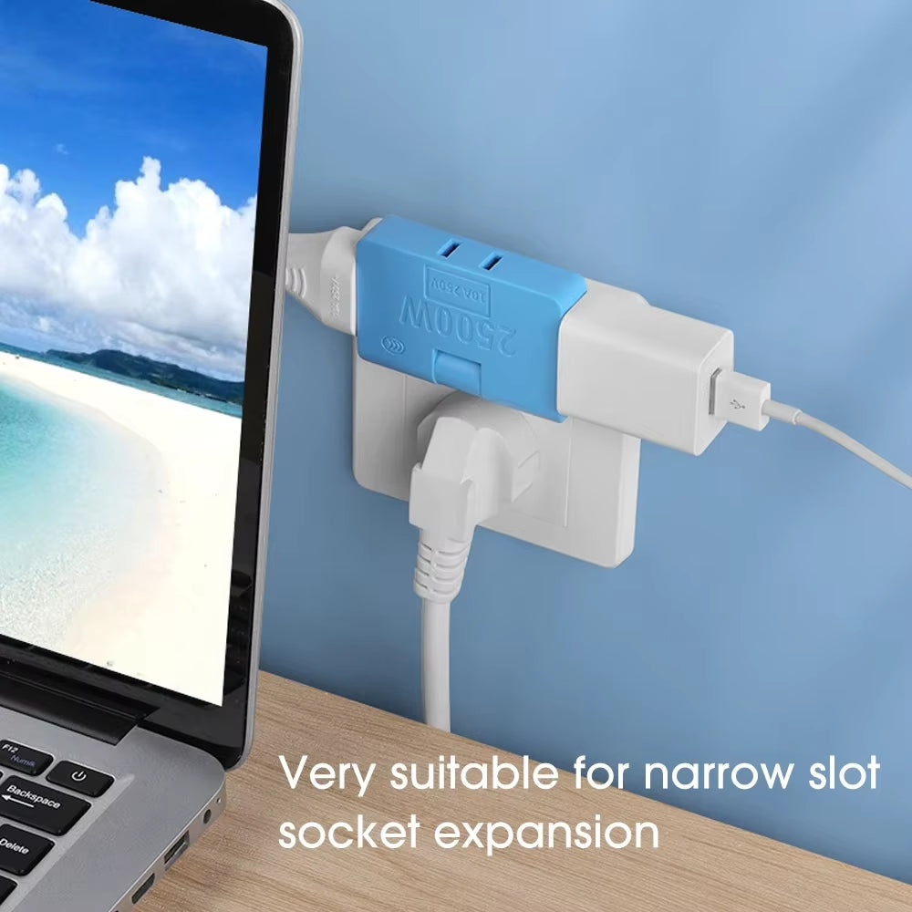 3 Port 180 Degree Rotatable US Plug Socket Converter US Extension Plug Multi-Plug Portable Electrical Plugs Travel Power Adapter